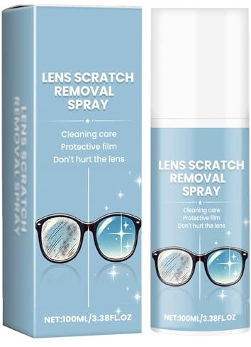 Mnozreo Spray Limpiador De Arañazos Gafas,Limpiador de Lentes,100ML,1PC,Eliminador de Arañazos para Gafas