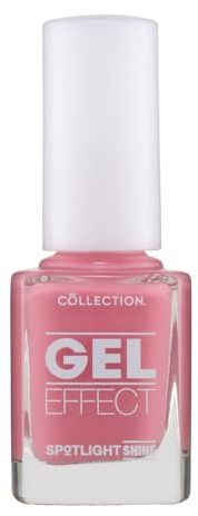 Collection Cosmetics Spotlight Shine Gel Effect Nail Polish, Nail Varnish, No UV Needed, Salon Effect Nails, 10.5ml, Frosted Rose