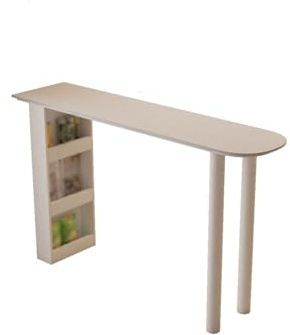 Bartabeller Vitt barbord med förvaring vardagsrumsö enkelt köksbord Bar Bordets Högbord(140 * 40 * 100cm)