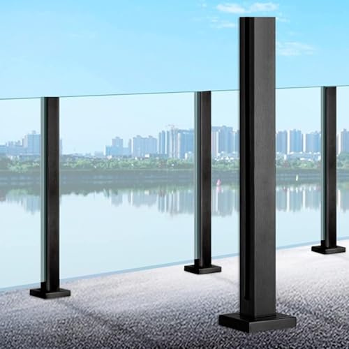 Stålräcke stolpe klämma för trä metallpaneler inomhus utomhus tapp klämma (hörnspår 85 cm 13,46 tum) och mångsidig räcke solut