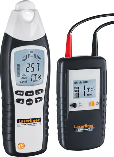 Umarex Laserliner CableTracer Pro universelles Leitungssuchgerät (mit Sender + Empfänger, für spannungsführende Kabel / Schutzschalter / Sicherungen + metallische Rohre) 083.070A