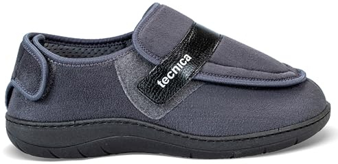 EXTRO STYLE - Scarpe Ortopediche Donna e Uomo, Tecnica 3A, per Fasi Post Operatorie, Cute Fragile, Problemi Vascolari, Plantare Estraibile, Scarpe Antiscivolo in Microfibra, Grigio, Taglia 41