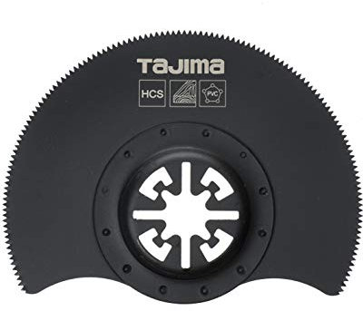 Tajima Sägezubehör (Sägeblatt für Multitool Schnitte in Holz, Kunststoffe, Gipskarton Universalaufnahme 91 mm halbrund), MHC91