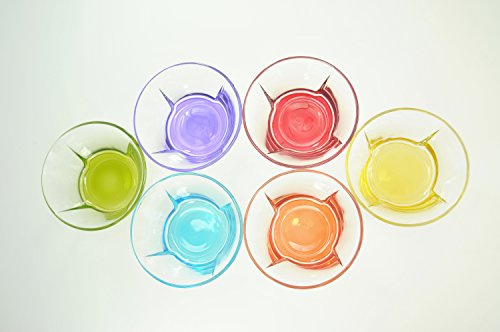 LOT DE 6 COUPES GLACE TRUVA COULEURS ASSORTIES