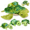 Aoriher Kuscheltier Schildkröte 12 Zoll mit 4 Stücke Kleine Plüsch Weicher Meer Stofftier Mini Spielzeug Dekokissen für Geburtstag Dekoration