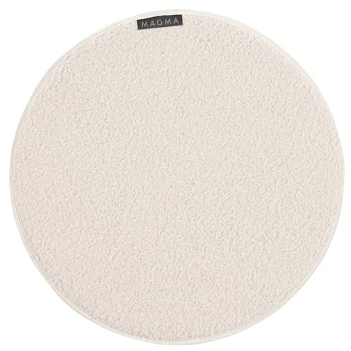 MAGMA Sitzkissen - Creme - Polyester - Ø 35 cm - Schaffellimitat