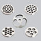 Premium Kitchen Edelstahl Fleischwolf Teller Zubehör 69 mm, langlebig (3 Löcher)