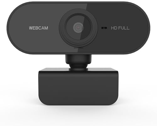 Okaywork Webcam PC 1080P 30fps con Microfono,Web Cam Full hd usb pc Camera, Rotazione di 360 Gradi Plug telecamera pc per Windows Macos Linux Zoom Streaming Youtube Skype Gaming Video