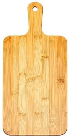 Ostbräda ostbräda med handtag, stor träservering kök skärbrädor för pizza grönsaker kött (L-35 x 18 x 1,4 cm)