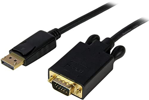 StarTech.com Cavo DisplayPort a VGA 2 m, Cavo Adattatore Attivo da DisplayPort a VGA, Video 1080p, Cavo Monitor da DP a VGA, Convertitore da DP 1.2 a VGA con Connettore DP a Scatto (DP2VGAMM6B)