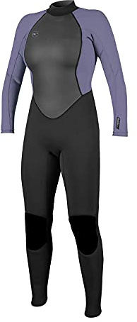 O'Neill Reactor II 3/2mm Back Zip Full Wetsuit Traje de Neopreno, Mujer, Negro/Niebla, 44