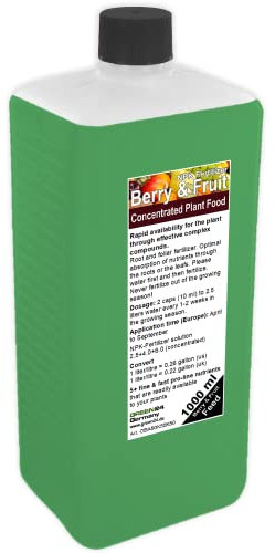 GREEN24 Engrais HIGH-TECH pour arbres fruitiers et arbustes à baies, fertilisation de fruits et de baies 1000 ml concentrer