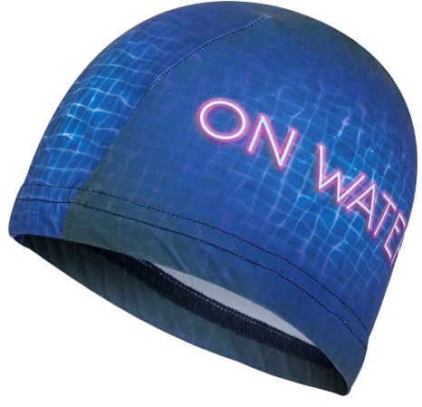 IMSPIRA Gorro Natacion Tela Unisex Azul Piscina Hombre Mujer Nino Comodo Transpirable Gorra Aquagym Triatlon Accesorios Waterpolo Fitness Secado Rapido Entrenamiento Clases Adultos Ninos