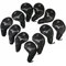 Mizuno Golf Premium PU Easy-Fit Tour Iron Headcovers Set of 11 (3-PW,GW,SW,LW) Black