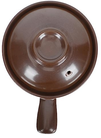 UPKOCH Pentola per bibimbap giapponese per donabe, piccola casseruola in argilla, in ceramica, con coperchio, pentola in ceramica