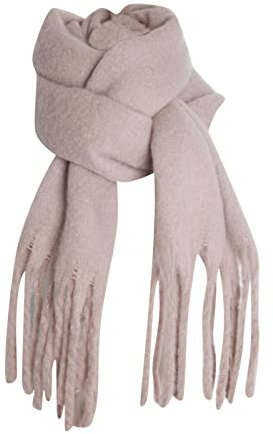 Stafeny Dicker Winter Schal Damen - Klassischer Gestrickter Deckenschal aus Hochwertigem Kaschmirimitat, Extralanger Kuscheliger Winterschal als für Frauen（Kaffee）