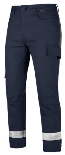 WÜRTH MODYF Bundhose Reflex Star CP - professionelle Arbeitshose für Herren - Bundhose mit Reißverschluss - in der Größe 102 in Blau