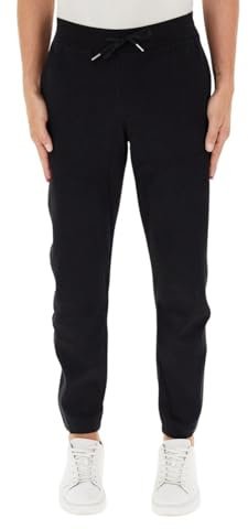 Armani Exchange Men's The Grid, Sustainable, Logo Tape Sweatpants Black,XS