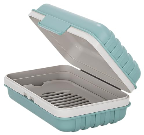 Porta Saponetta da Viaggio, Portasapone da Viaggio con Coperchio, Portasaponetta Portatile con Vassoio Drenante, Portasapone Solido a Prova di Perdite per Doccia, Viaggi e Outdoor