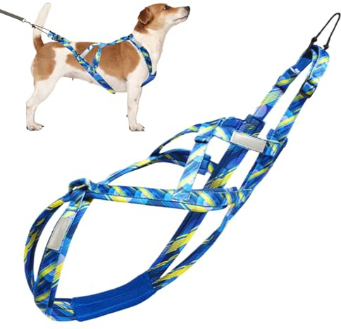 Hunddragsele - 50 cm justerbar bröstrem, reflekterande hundsele, träningsrep utomhusbruk | Flexibel slädsele promenader små medelstora hundar Slitstark säkerhetsutrustning