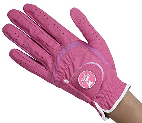 Lady Classic kvinnors mjuka flexhandskar med magnetisk bollmarkör, vänster hand, fuchsia, medium (SFBM02FS)