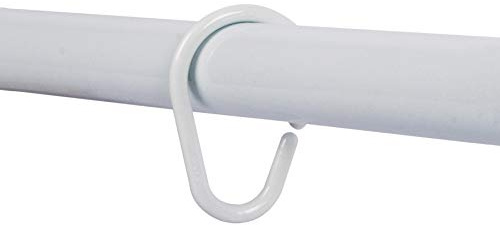 TATAY 5570001 - Ganchos para Cortina de Ducha, Pack de 12 Unidades, Plástico Polipropileno, Color Blanco, 6 x 4 x 0.5 cm