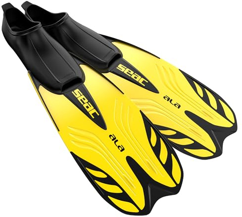 Seac ALA, Flossen mit geschlossenem Fußteil, ideal zum Schnorcheln und Schwimmen, GELB, 36/37