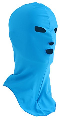 Sharplace Sonnenschutz Schwimmmaske Badekappe Facekini Tauch Cap UV Schutz Kopfbedeckung mit Gesichtsmaske Vollgesichtsmaske, Blau