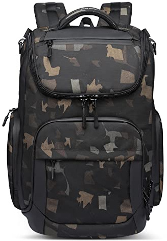 VARLIVOO Casual Herrryggsäck Stöldskydd Dagsäck Ryggsäck med hög kapacitet Passar 15,6 Laptop Skolryggsäck Business College Resependling Vattentät Polyester Camo