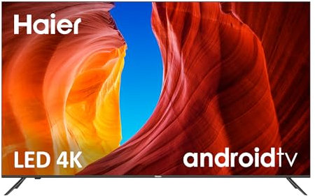 Haier Direct LED 4K H43K702UG - 43, Smart TV, HDR 10, Dolby Audio, Android 11, Smart Remote Control, Google Assistant, Bluetooth 5.1, DBX TV, HDMI 2.1 x 4, Sin Marcos, 2022