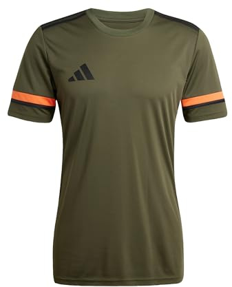 Adidas Herren SQUADRA25 Jersey Short Sleeve, Night Cargo/Black/Semi Impact Orange, L