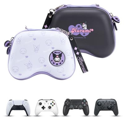 Kuitmor Controller Protection Case, Portable Travel Carrying Bag Hard Shell Storage Case fits PS4, PS5, NS Pro, Xbox with Internal Pocket for Data Cables and Accessories