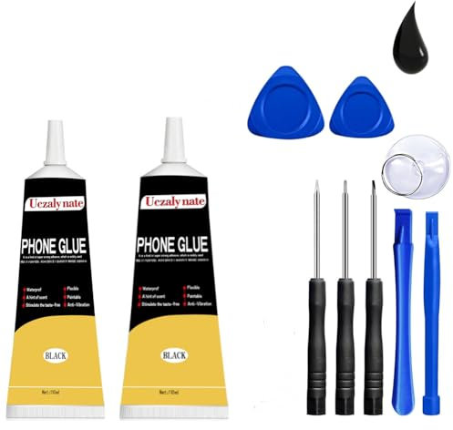 Pegamento Transparente y Fuerte Flexible para Manualidades y Reparación de Pantallas Táctiles, Monitores y Piezas de Carcasa - 2PC