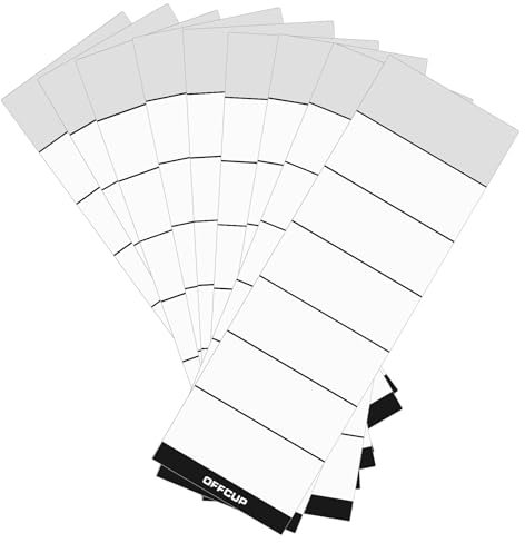 OFFCUP 110 Stück Ordner Etiketten Selbstklebend,6 * 19cm Ordner Rückenschilder, Weiß Ordnerrücken Aufkleber Aktenordner Aufkleber Ideal für Büro, Bibliothek & Archivierung