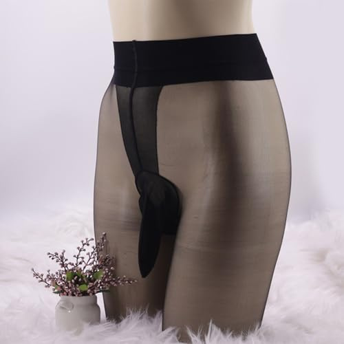 Bodyhose Collant ultra fin sans couture pour homme pour un style et un confort quotidiens (noir fermé)
