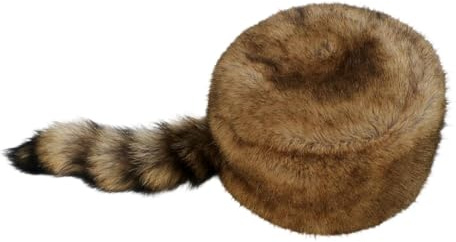 predolo Gorro de piel sintética con cola de mapache para pescar, Raya