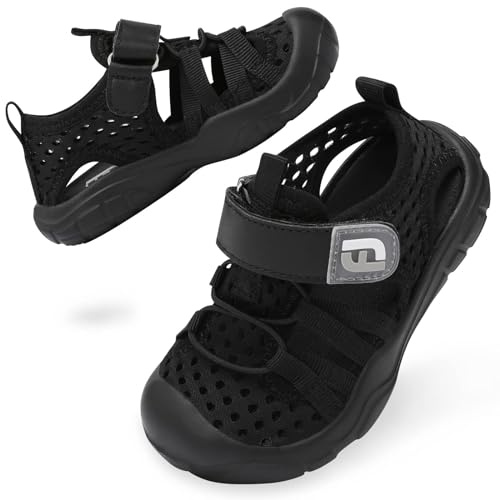 JOINFREE Toddler Sandals Boys Girls Water Shoes Non-Slip Breathable Quick Dry Swim Shoes, Lightweight Flexible Kids Beach Sandals for Pool, Summer Outdoor & Daily Wear