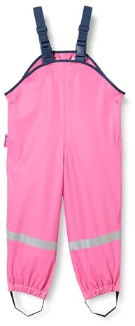 Playshoes unisex - barn Vind- och vattentäta regnbyxor regnkläder Mud Trousers, Rain Dungarees, Fleece Lining