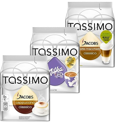 Tassimo Cream Collection, 3 Sorten, Kaffee, Kakao, Milchkaffee, Kapseln, 24 T-Discs