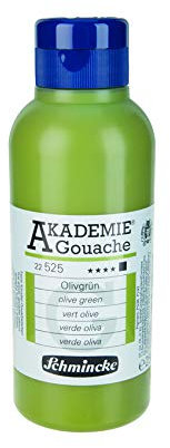 Schmincke – AKADEMIE® Gouache - feine Künstler-Gouache, Olivgrün - 250 ml