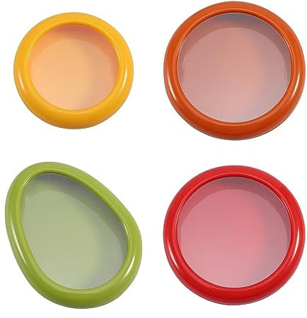 Lam-lord 4 Piece Onion Storage and Avocado Saver Fresh Stretch Pod Tomato Saver Fruit and Vegetable Storage Containers Set for Red Onion, Guacamole, Lemon Tomato Saver and Storage Keeper ​