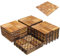 TANGZON 27PCS Acacia Wood Tiles, 30 x 30 cm Weatherproof Decking Floor Tile with Click System & Drainage Function, Patio Tiles for Indoor Outdoor Garden Balcony