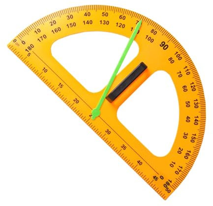 Manolyee Gran transportador de ángulos para profesores, gran transportador de ángulos para aulas, herramienta de medición de geometría de pizarra | Gran diseño digital de pizarra grande transportador