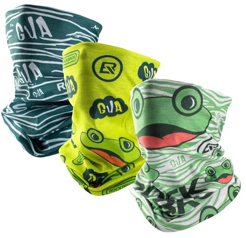 ROCKBROS Braga de Cuello 3 Piezas Pañuelos Cabeza Elástica Bufanda Bandana Multifuncional Talla Única para Caminar Senderismo Running Verano