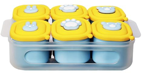 Stampo In Silicone Per Alimenti Per Bambini - Stampo Silicone 6 Scomparti Conservazione Pappe | Contenitore Organizzatore Purea Multiuso Per Strutture Ricettive