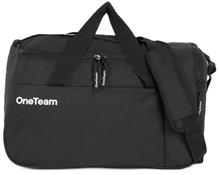 OneTeam Borsa sportiva Passa 26L con scomparto per scarpe, tracolla rimovibile, tasca laterale, scomparto per scarpe ventilato, poliestere resistente all'abrasione e all'umidità, facile da pulire