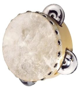 Goki UC086 - Strumento Musicale - Tamburello con 3 pinze