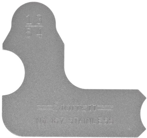 Starrett 167-13/64 Stainless Steel Radius Gauge - Inch, 13/64 Radius