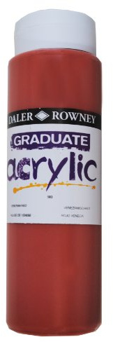 Daler-Rowney Graduate Acrylic Paint, Plastic Bottle, 16.91oz - 500 ml, Venetian Red