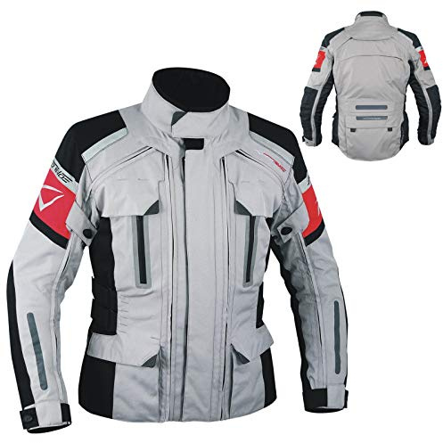 A-Pro Giacca 4 Strati Sfoderabile 4 Stagioni Impermeabile Termica Mesh Grigio XXL